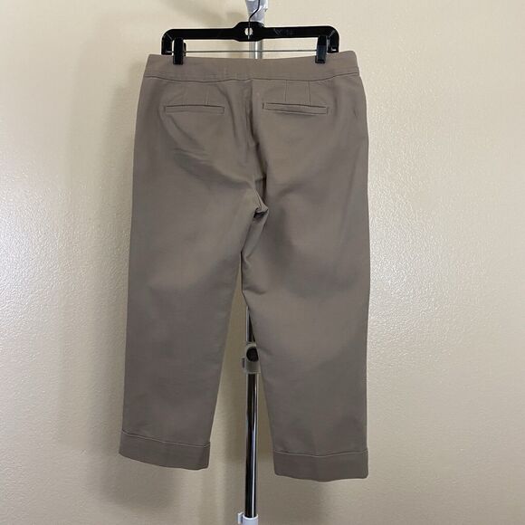 Ann Taylor Signature Tan Crop Pants Size 8 - Picture 2 of 9